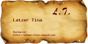 Latzer Tina névjegykártya